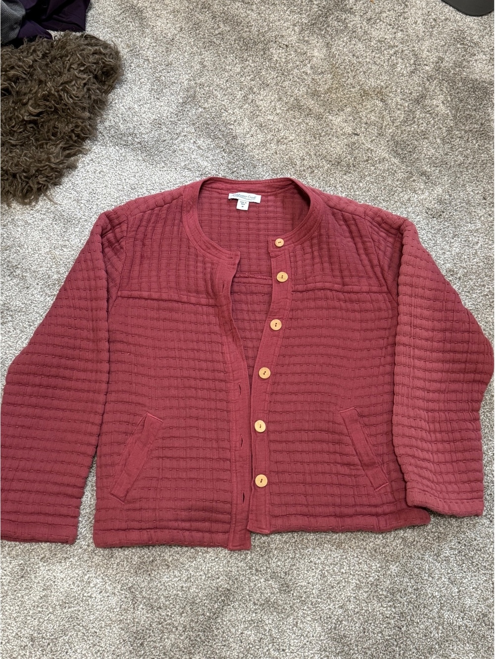 Coldwater Creek Women's Quilted Cotton Button-Up Jacket Medium